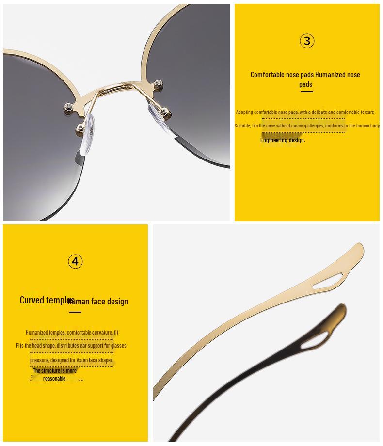 2024 Women's High-End Rhinestone Sunglasses: Slimming, Fashionable Anti-UV Sunshade