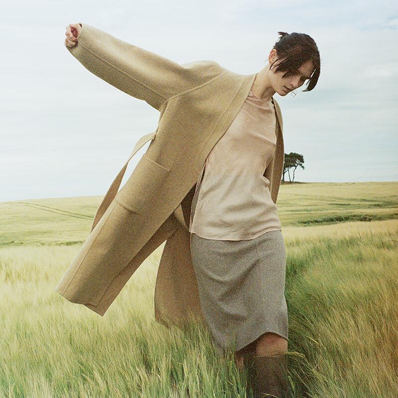 LESS 2025 Winter Long Wool Blend Coat