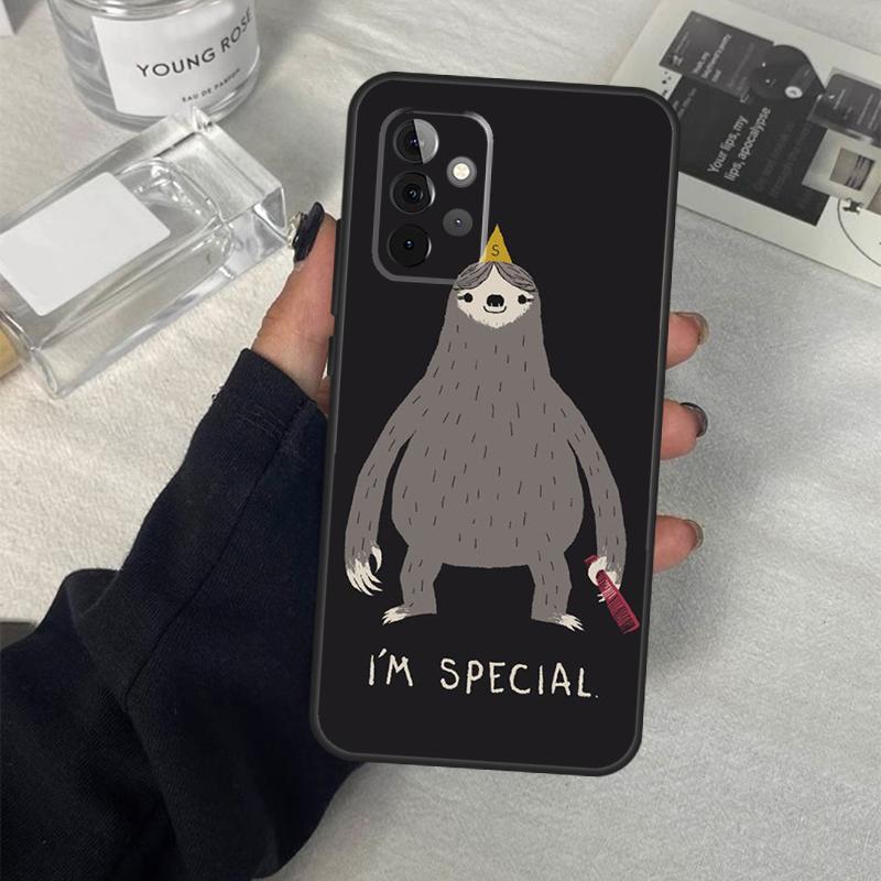 Funny Cute Sloths Case For Samsung Galaxy A13 A23 A33 A53 A17 A06 A16 A56 A36 A54 A34 A14 A52 A32 A15 A35 A55