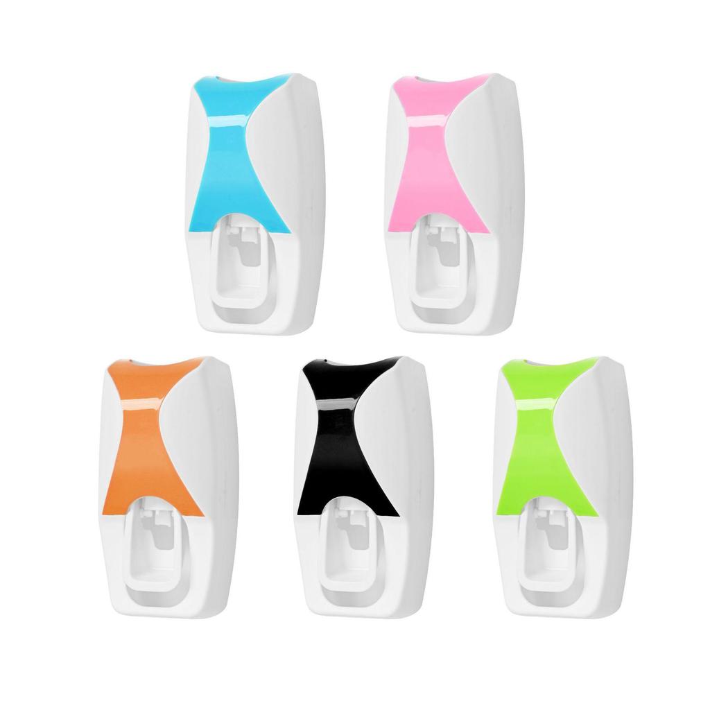 No-Drill Toothbrush Holder & Automatic Toothpaste Dispenser Wall-Mounted Set