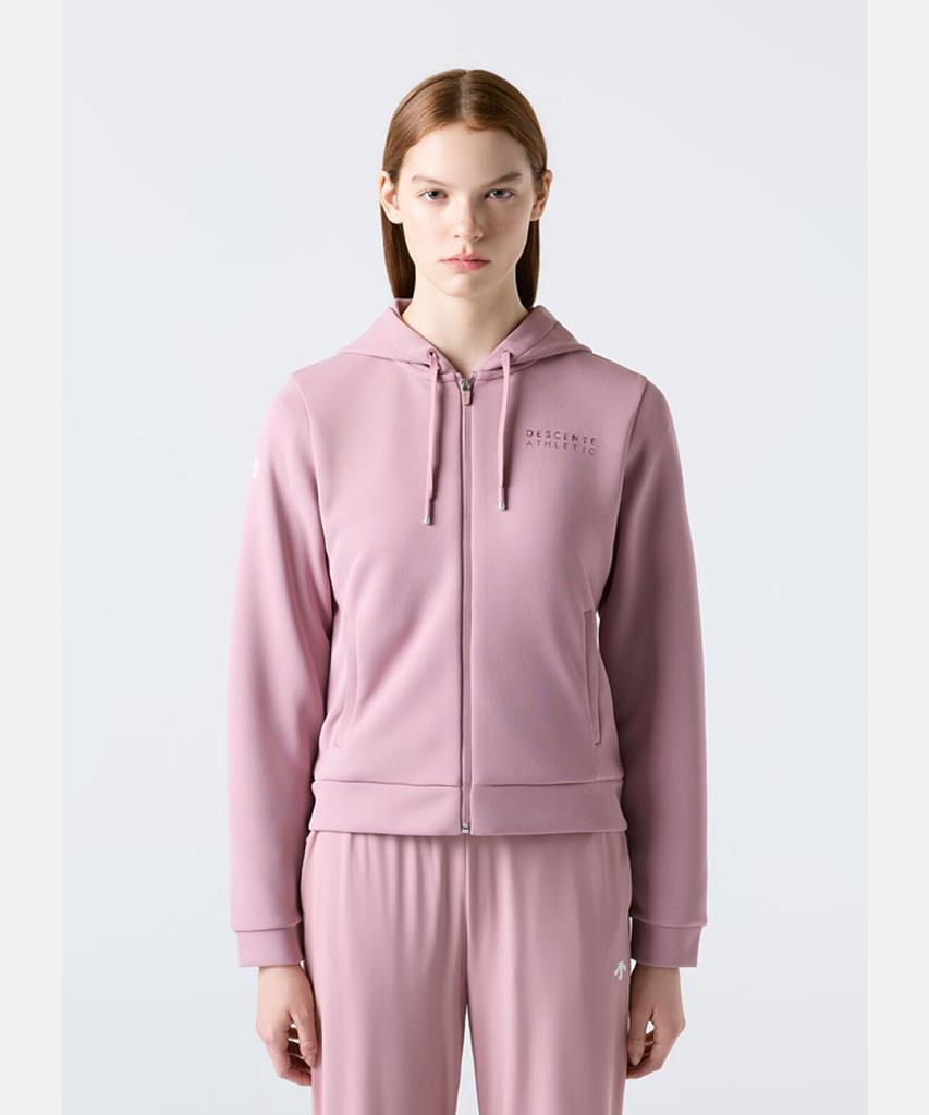 Descente Women'S Soft Training Hooded Zip-Up Jacket Deep Pink Sr122Pft12