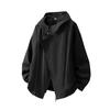 Men Double Zip Jacket Fashion Casual Long Sleeve Wind Resistant Coat Stand Collar Daily Streetwear Loose Jacket Oversize