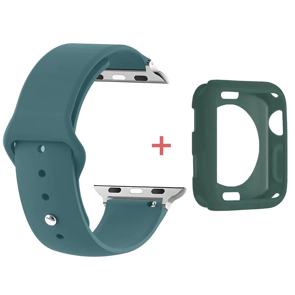 Custodia in TPU+Cinturino per Apple Watch Band 46 42 44 41 40mm 45mm 49mm Protezioni Schermo per Apple IWatch Serie 11 10 9 8 7 6 band