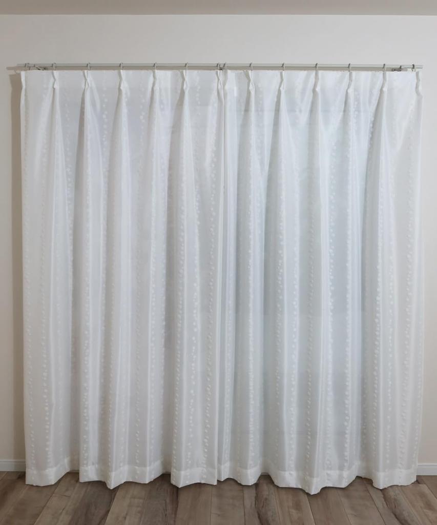 Made In Japan Pile Mirror Lace and Polka Dot 100cm Wide X 176cm Set of 2 Kaei-lace Curtain, High-Performance, Anti-Vision, Heat-Shielding, Insulating,