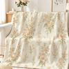 A Vintage Floral Flannel Blanket, Soft and Warm, Durable and Comfortable, a Family Christmas or Valentine's Day Gift, 2D Flat-printed Blanket, Adorned