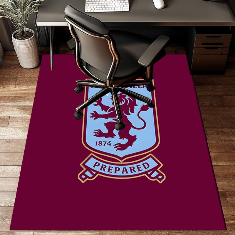 Aston Football Club Printed Office Carpet Chair Cushion Entryway Rug, Rugs for Living Room, Bedroom Christmas gifts
