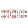 24 Pieces Almond Artificial Nail With Flower and Rabbit Glossy Press On Nail Full Cover Stick On Nail for Women Girls