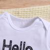 Infant Baby Girl Boy Cotton Romper "Hello Daddy" Print Short Sleeve Bodysuit Onesie