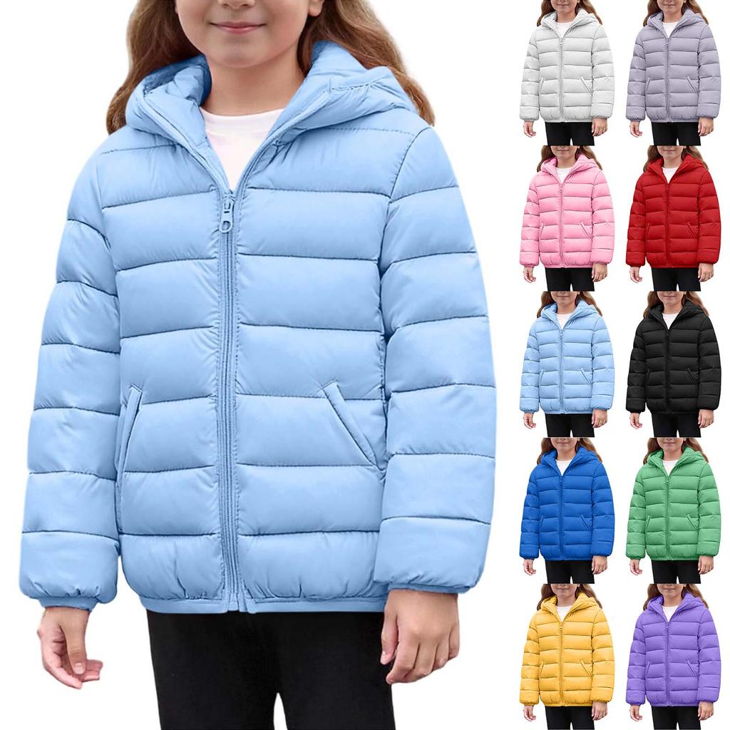 Giacca Imbottita Calda in Cotone a Manica Lunga per Bambini e Bambine, Capo d'Abbigliamento Esterno per Bambini Piccoli e Grandi