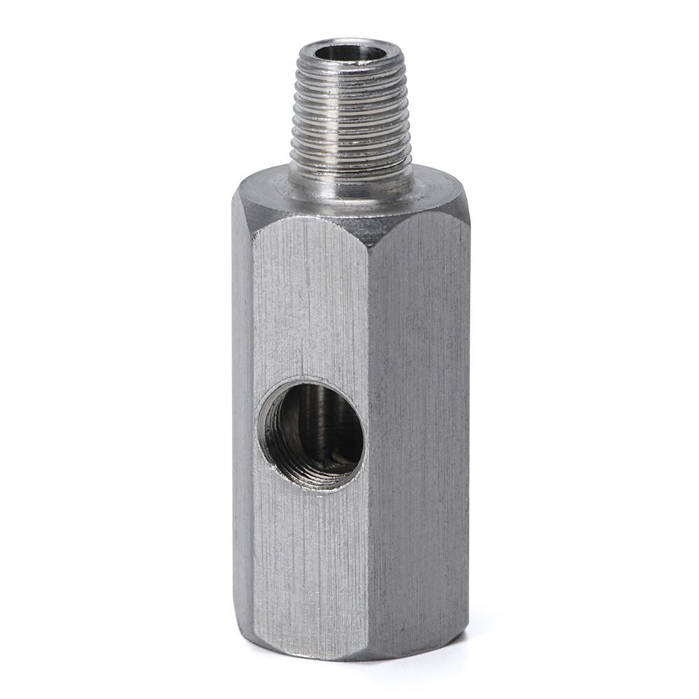 1/8" NPT Oil Pressure Sensor Tee To 1/8''NPT Turbocharger Connector Adapter