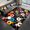 Vinyl Record Design Polyester Carpet,  Crystal Velvet Floor Mat, Anti-Slip Area Rug for Bedroom, Living Room, Home Decor