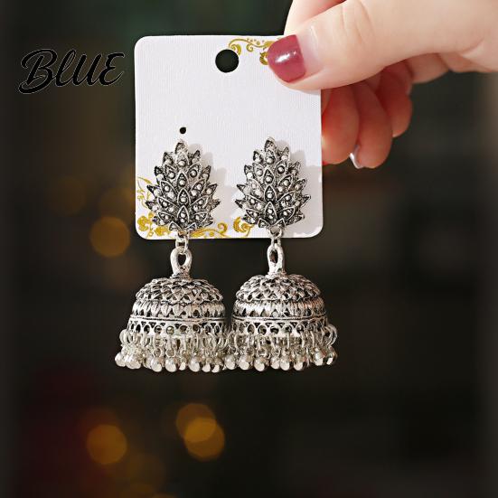 Affordable Alloy Earrings Indian Bohemian Tassel Drop for Women Ethnic