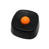 Black Shell Orange Ball Dog Slow Feeder Lick Mat Bowl Spill Proof Non Slip Interactive Lick Pad for Yogurt Broth Paste Pet Calming Treat Dispenser