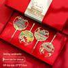 Exquisite Laser-Engraved Metal Bookmark In Ancient Palace Style - Perfect Small Gift Box Souvenir for Students.