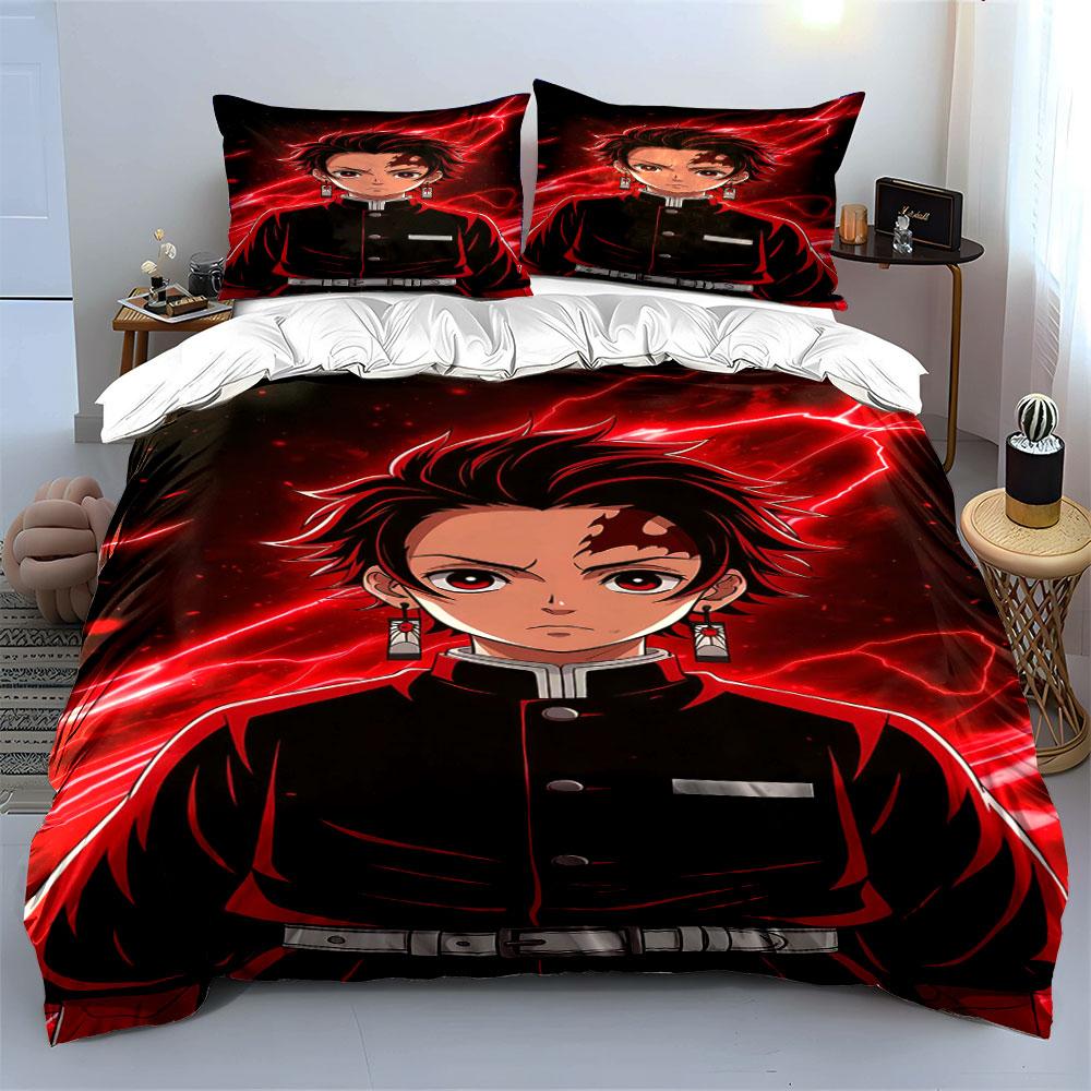 Character with Red Lightning. Bedding Sets Duvet Cover Sets Duvet Covers Pillowcases(1 * Duvet Cover 2 * Pillowcases Without Duvet Insert)