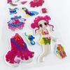 12 Blätter/Set Dress Up Girl-Aufkleber, 3D-Cartoon-Prinzessin-Blase, Scrapbooking für Mädchen, Notizbuch, Schlafzimmer-Dekoration