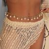 1pc Elegant Summer Beach Water Drop Pearl Pendant Waist Chain, Women Body Jewelry Accessory