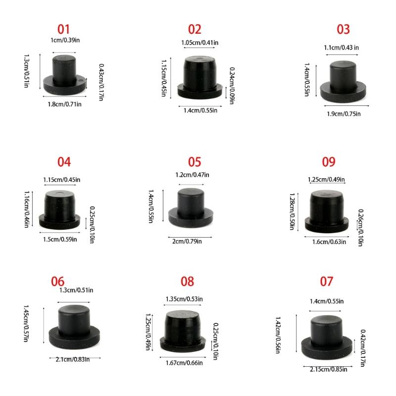 Silicone Plug Rubber Stopper T Plug High Elasticity Caps Cover Sealing Pipe Eyelet Muffling Thermostability