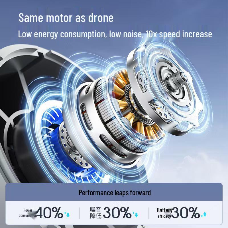 High-Speed Turbo Handheld USB Fan - Long-Lasting and Compact