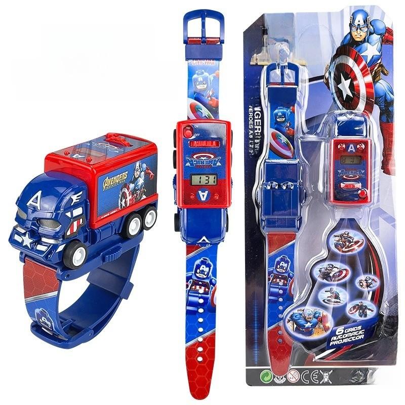 Reloj de Proyección Electrónico de Juguete para Niños de Spider Man Con Pantalla de Hora Para Juego Interactivo
