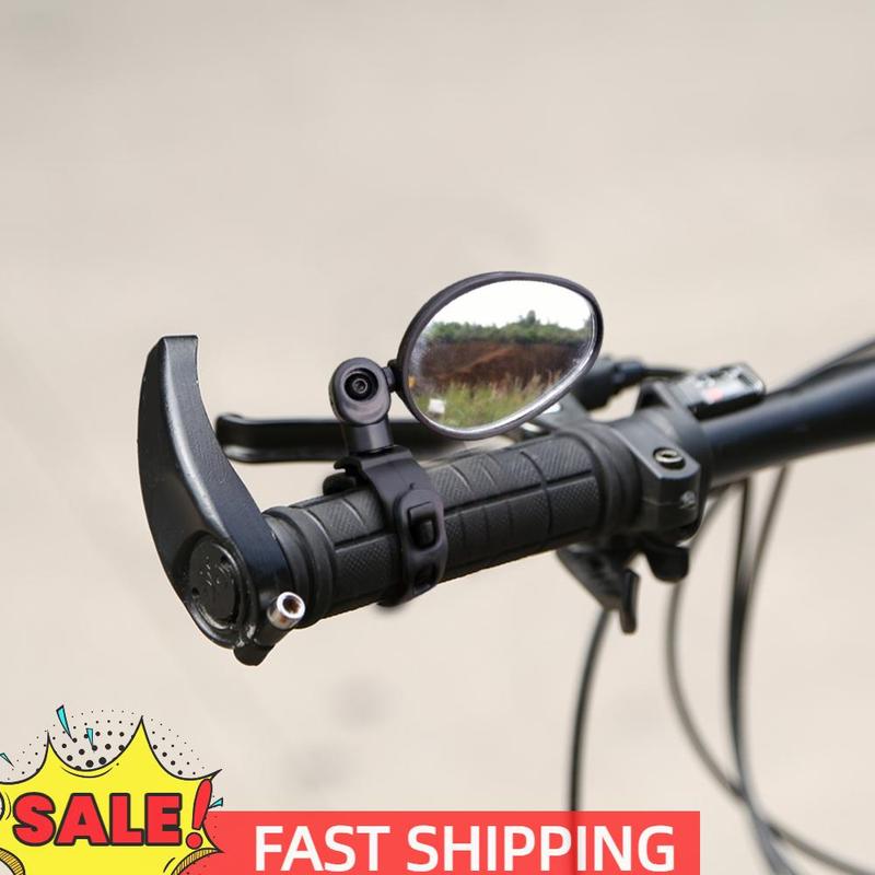 Bicycle Rear View Mirror MTB Road Bike Handlebar Rearview Plane Mirror Black
