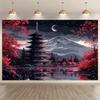 A Multi-functional Japanese-style Landscape Background Banner Made of Sturdy Polyester Fiber and Easy To Install