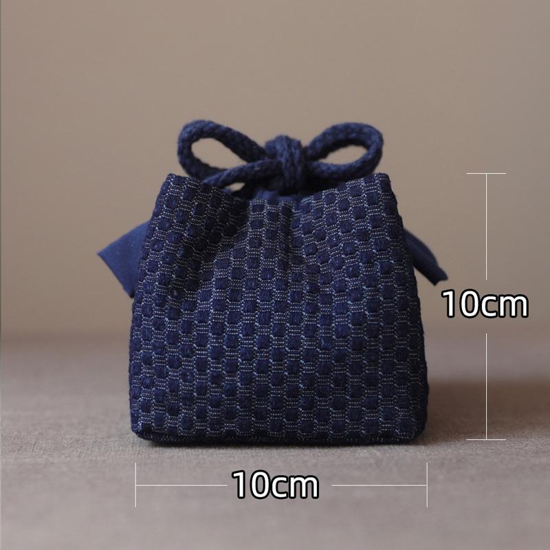 Teetassen-Tasche Tragbare Reise-Teegeschirr-Aufbewahrungstasche Teekannen Vier oder Sechs Tassen Große Stofftasche Outdoor-Organizer Denim-Organizer