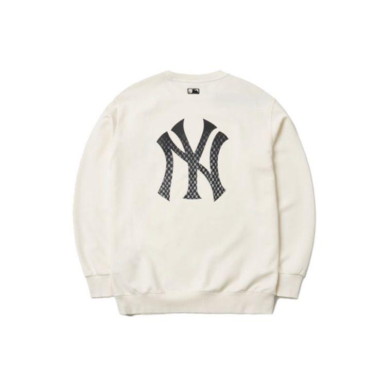 MLB New York Yankees Back Floral Gradient Logo Crewneck Long Sleeve Sweatshirt Unisex Sweatshirt White 3AMTM0514-50IVS