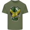 The Jamaican Flag Ripped Muscles Jamaica Unisexs Light Cotton TShirt