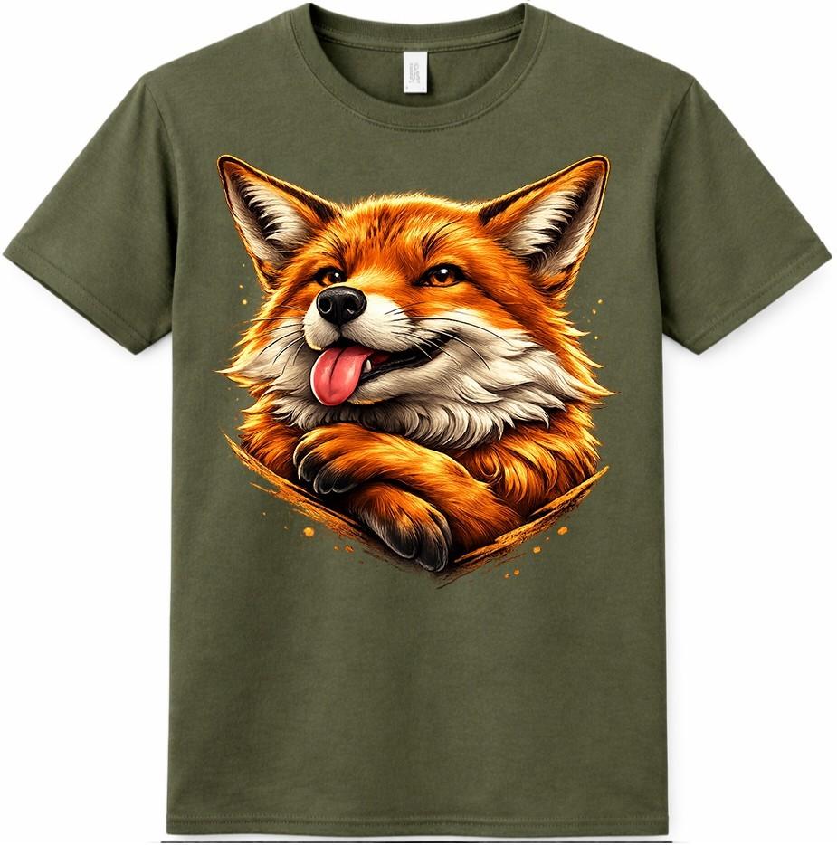 Cute Fox T Shirt Realistic Wildlife Animal Art Novelty Nature Lover Graphic Tee