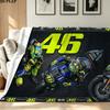 Valentino Rossi Motor Print Flannel Blanket High Quality Warm Comfortable Cover for All Seasons Perfect for Gifts Home Decor