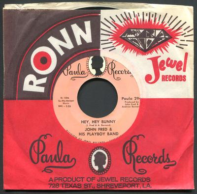 Δίσκος 7 ιντσών JOHN FRED & HIS PLAYBOY BAND - Hey, Hey, Bunny / No Letter Today PAULA294 Paula Records 1968 UK Rock Μεταχειρισμένο
