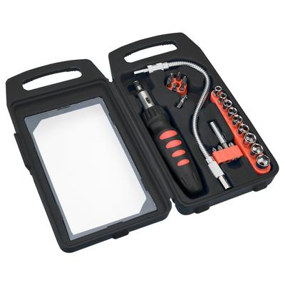 Screwdriver Bits and Sockets with Holder, Set of 22