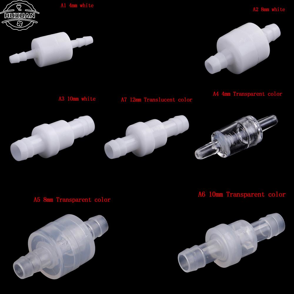 1ks 4/ 6/ 8/ 12mm Plastový jednocestný inline zpětný ventil Plynový Vzduch Kapalina Vody Kapaliny Ventil pro Palivový Plyn Odolný proti Ozónu Zarážka Vody