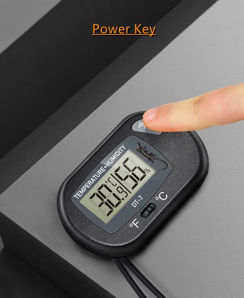 High Precision LCD Digital Thermometer Hygrometer for Reptile Terrariums and Rain Bowls Compact & Easy to Use