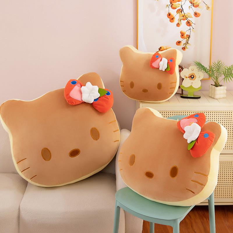 Cartoon Plush Toast Cat Pillow Suitable For Comfortable Cuddling