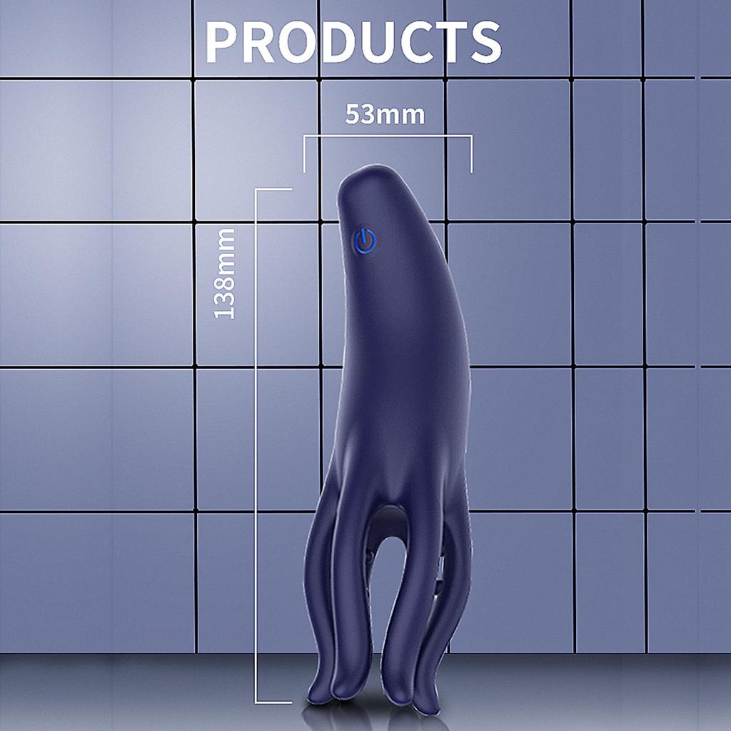 Glans Trainer for Men Powerful Vibrating Penis G Spot Masturbator Soft Fingertip Prolong Endurance Massage Vibrator Handheld Glans Trainer Sex Toy