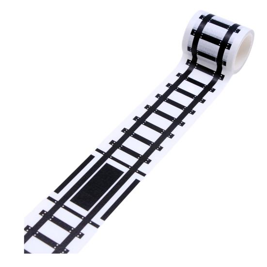 Roadway Tape Black Road Track Car Track Tape Dollhouse Miniature Decor Residue-Free Adhesive Sticker