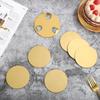 6PCS Stainless Steel Heat-resistant Coaster Set with Storage Tray Anti Slip and Anti Scald Coaster Mirror Reflective Design