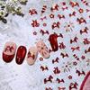 {YY28} Cartoon Red Pony Fortune Lucky Cat Manicure Decals Year Of The Horse Nail Stickers DIY New Year Nail Art Decoration