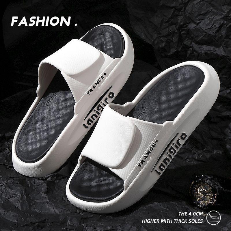 Men's Korean Style Sports Slippers: Summer Outdoor, Non-Slip Thick Sole Sandals for Home and Indoor Use