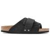 Birkenstock Kyoto Nubuck-Suede Leather Narrow Fit Sandals 'Black' Men's 1022566