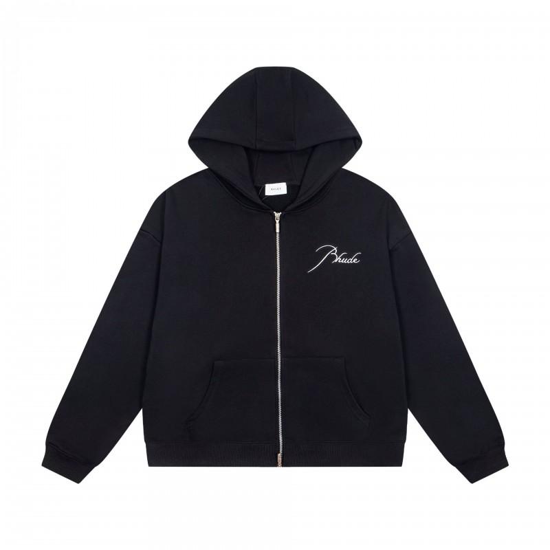 RHUDE Sweat à capuche en coton épais à imprimé graphique pour homme Décontracté Coupe ample Streetwear Jeune