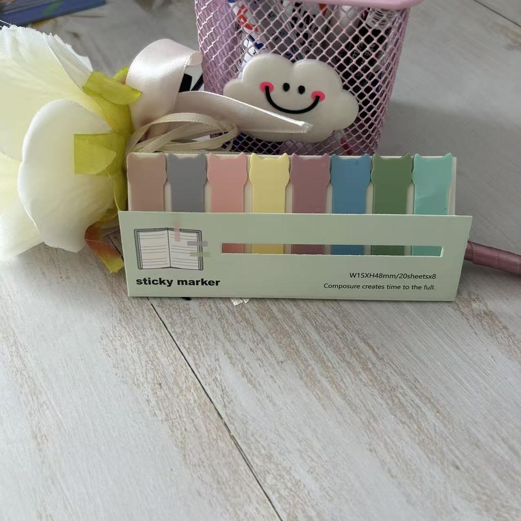 160-1280 Sheets Index Sticker Transparent Colorful Sticky Note Pads Memo Pad Office School Stationery Self-Adhesive Stickers
