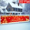 Spanish Christmas Merry Christmas Yard Banner, Outdoor Garden Fence Holiday Party Decor