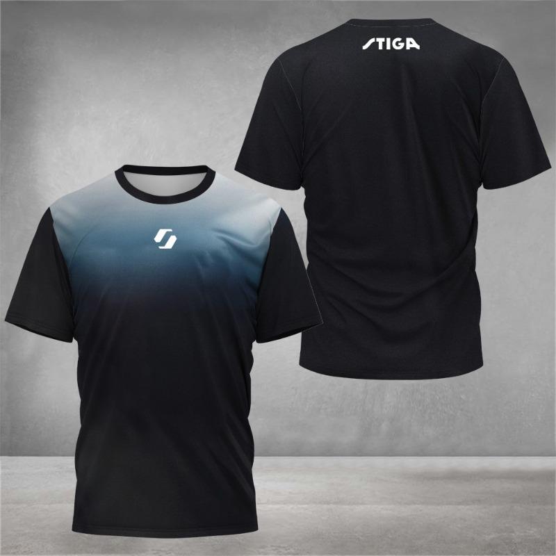 Fashionable summer competition training letter print comfortable and breathable round neck T-shirt outdoor casual sports t