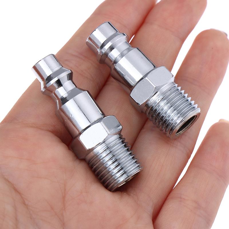 1/4" Dış Dişli Pnömatik Hızlı Bağlantı Elemanı Erkek Konnektör Us Eu Tarzı Birleştirme Konnektörü