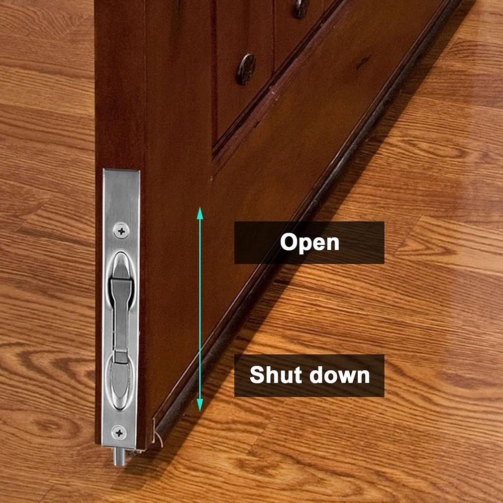 Stainless Steel Door Latches 8 Inch Anti Theft Design Enhanced Security Security Guard Latch Hardware Smooth Sliding