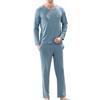 Up2Fantasy Long Solid Loose with Perfect for and A Great Men's Pajamas, Loungewear, Sleepwear, Sleeve, 100% Cotton, Color, Fit, V-Neck, Pockets,