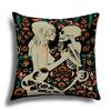Classic Retro Girl Skull Illustration Cushion Cover Pillow Cover Sofa Cushion Cover Living Room Bedroom Soft Home Decoration